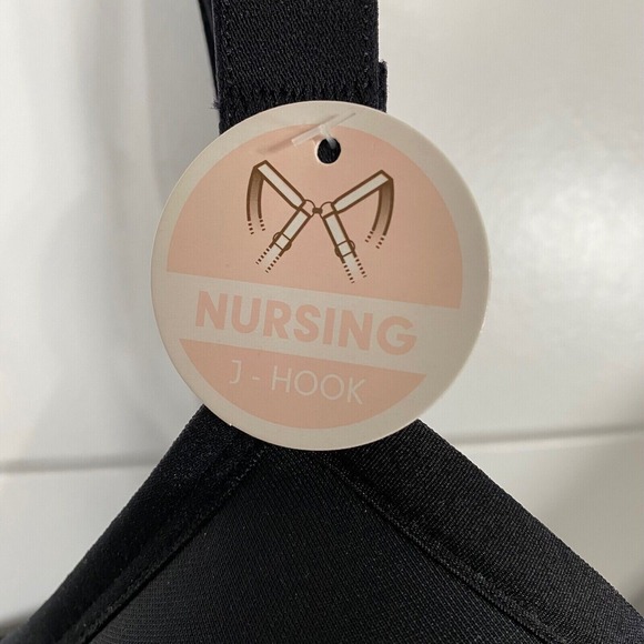 Cake Lingerie Womens Waffles Nursing Tshirt Bra 30E Black Full Coverage Support - Picture 3 of 16